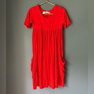 Remie girl red‎ pocket dress